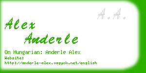 alex anderle business card